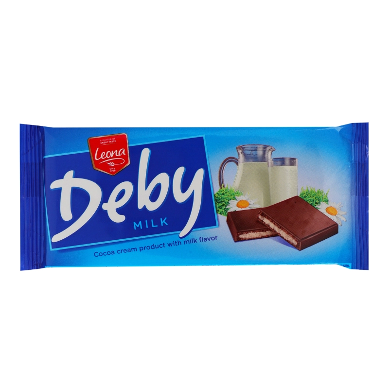 Шоколад Leona Deby з молочною начинкою 90г