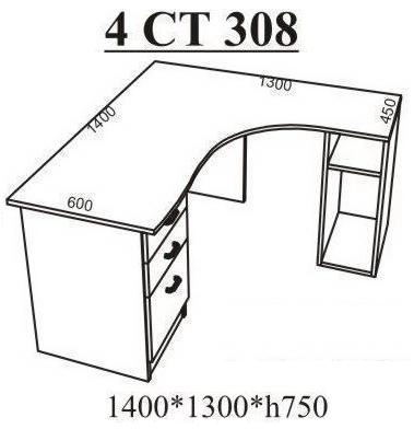 4СТ-308 стіл кутовий