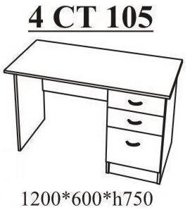 4СТ-105 стіл однотумбовий