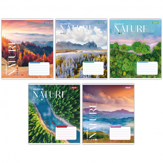 Зошит учнівський 60 аркушів лінія 1В Colors of nature 767403