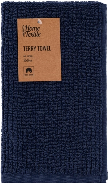 Рушник махровий Ardesto Air синій 30х50см ART2130NA