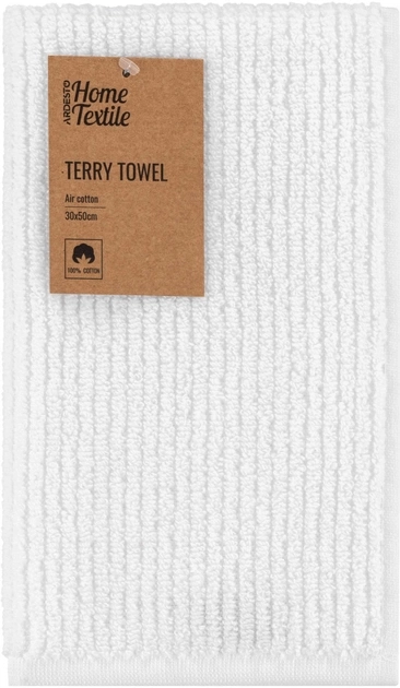Рушник махровий Ardesto Air білий 30х50см ART2130NW