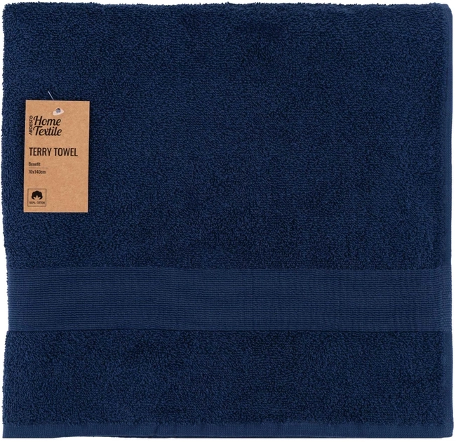 Полотенце махрове Ardesto Benefit 100% бавовна темно-синий ART2470DB