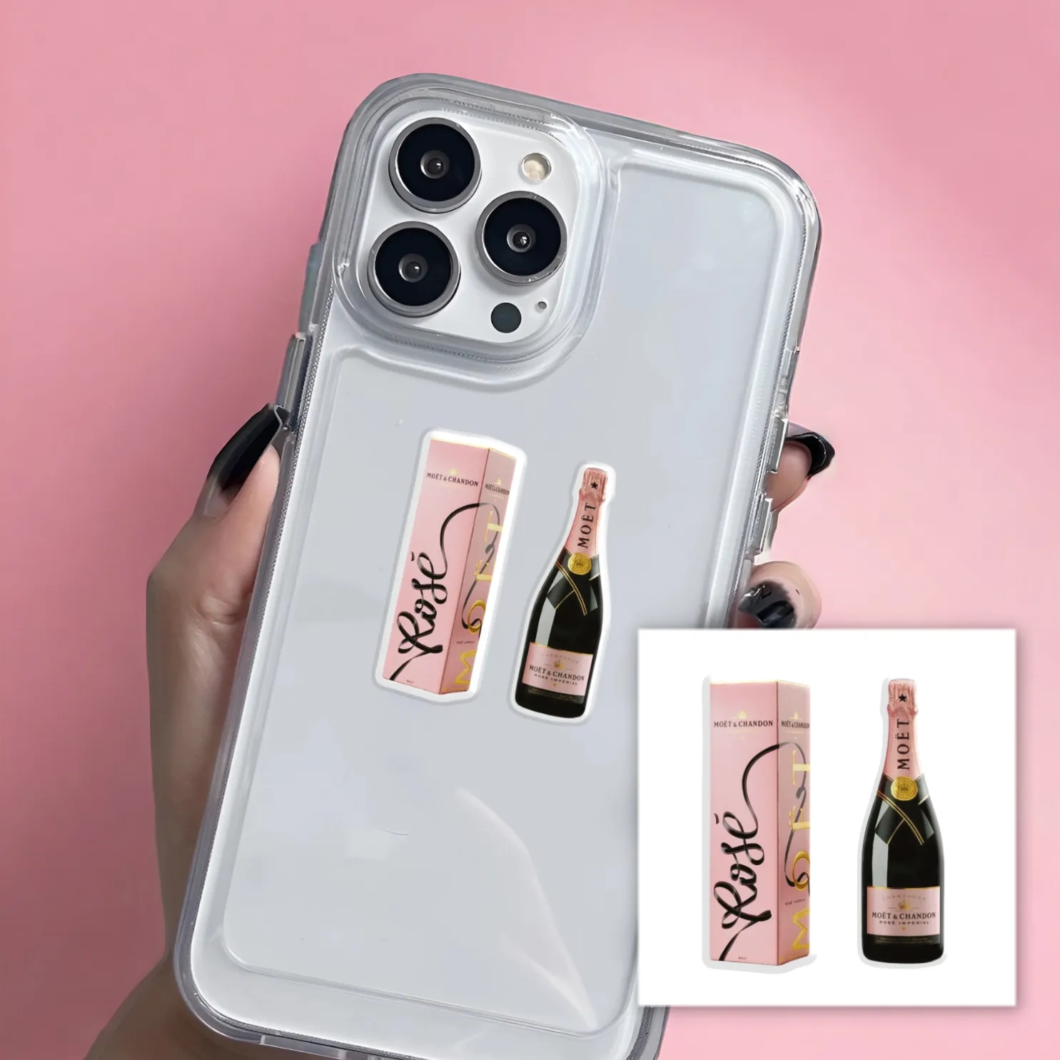 Наліпка 3D-стікер Champagne box SX-183