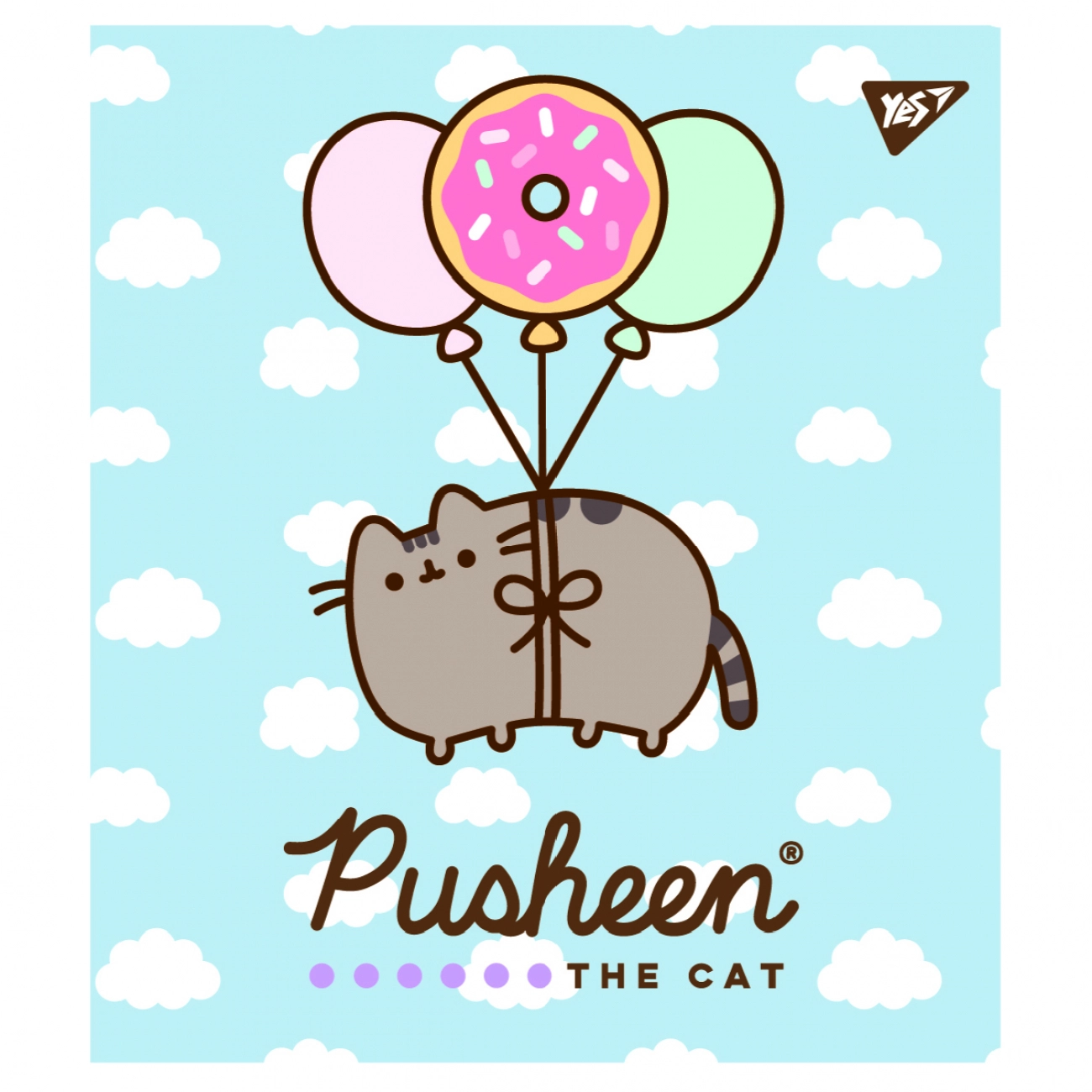 Зошит учнівський 18 аркушів лінія Yes Преміум Pusheen мат 766826