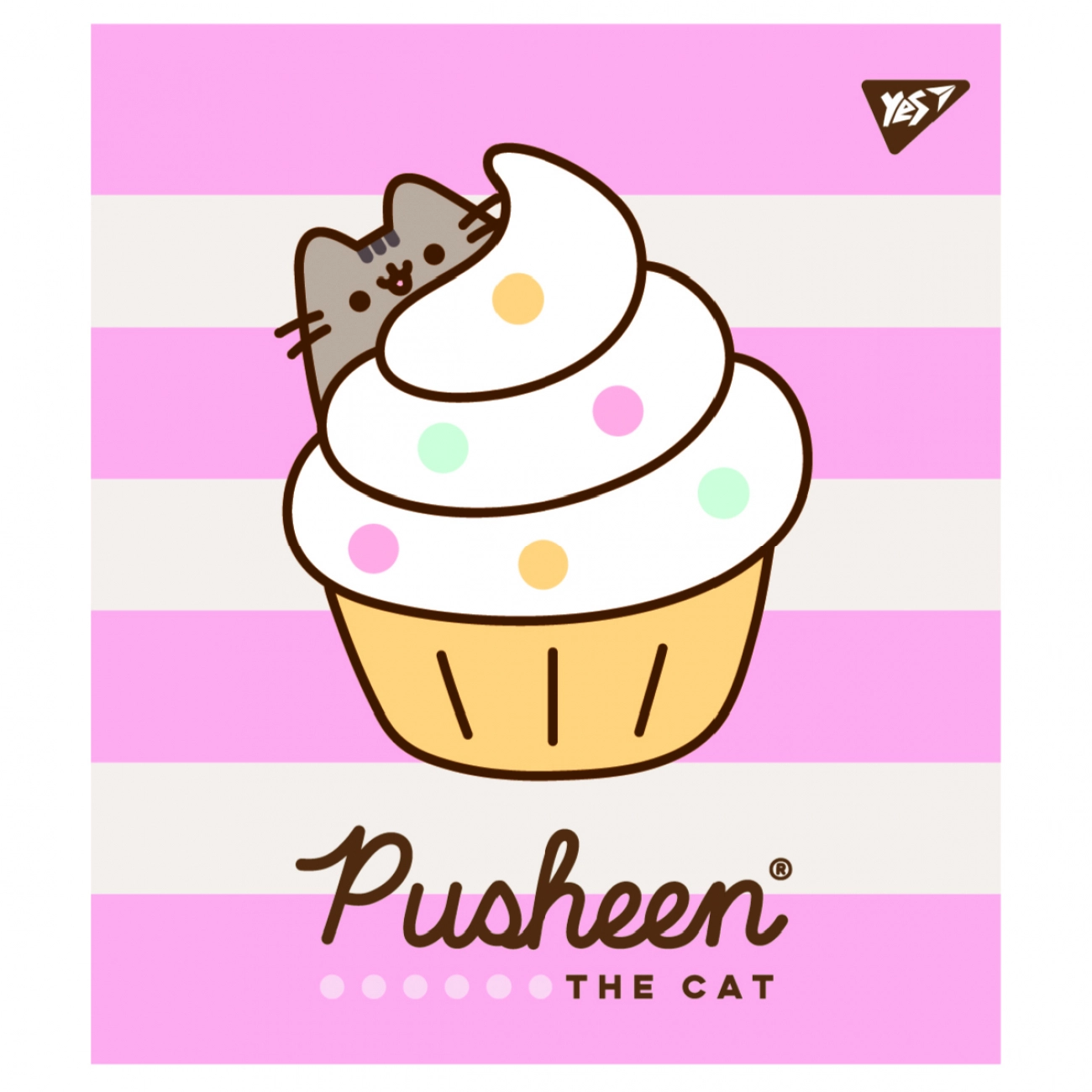 Зошит учнівський 18 аркушів лінія Yes Преміум Pusheen мат 766826