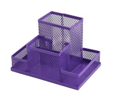 Прибір металевий сітка ZiBi фіолетовий — Настільне приладдя