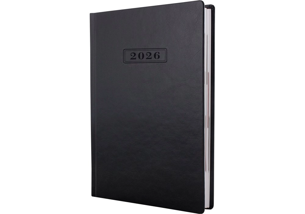 Щоденник датований А5 2026 Optima Nebraska чорний O25233-01