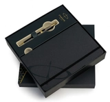 Набір подарунковий Parker Sonnet 17 Black Lacquer GT BP Блокнот Parker Gift24 86 032b24