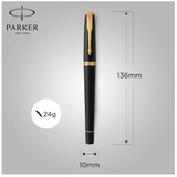 Набір подарунковий Parker Urban 17 Muted Black GT Fp F Блокнот Parker Gift24 30 011b24