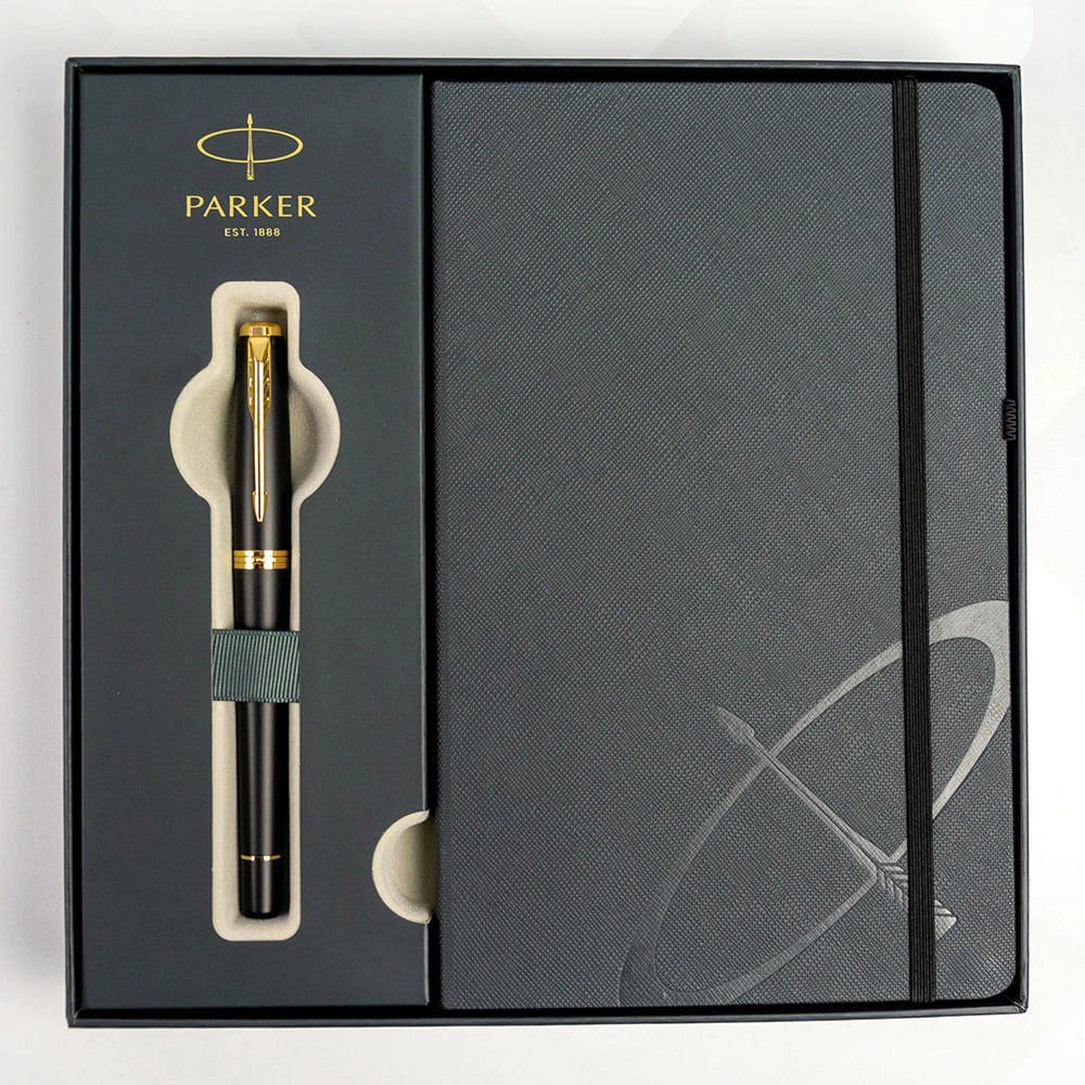 Набір подарунковий Parker Urban 17 Muted Black GT Fp F Блокнот Parker Gift24 30 011b24 Набір подарунковий Parker Urban 17 Muted Black GT Fp F Блокнот Parker Gift24 30 011b24