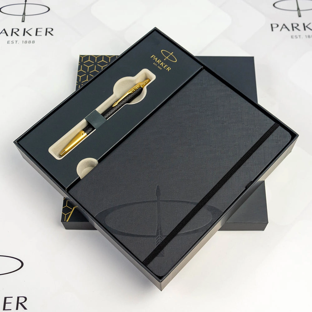 Набір подарунковий Parker Im 17 Premium Black GT BP Блокнот Parker Gift24 24 032b24
