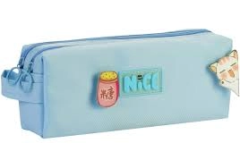 Пенал на 2 відділення з аплікацією CF6916-blue