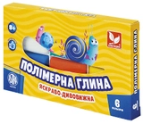 Полімерна глина Школярик, 6 кольорів