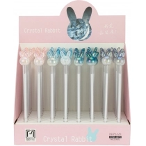 Ручка кулькова MAXI  Crystal Rabbit синя асорті Z19022