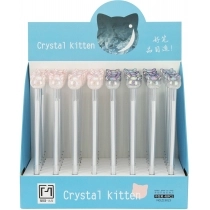 Ручка кулькова MAXI  Crystal Kitten синя асорті Z19023