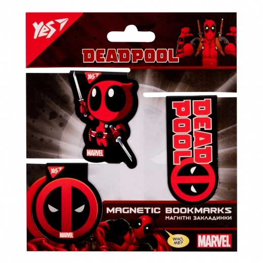 Закладки магнітні YES Marvel Deadpool 3 шт 707736