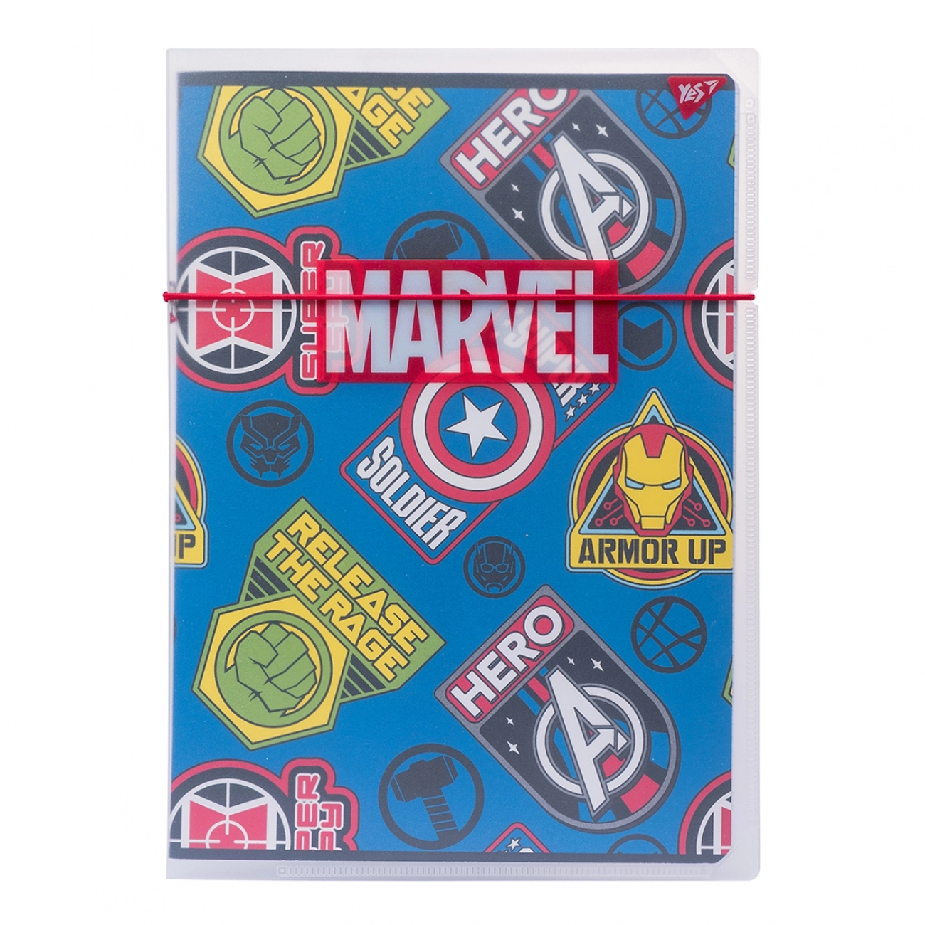 Блокнот А4 Yes 48 аркушів клітинка в пластиковій папці з малюнком Marvel Hero 764426