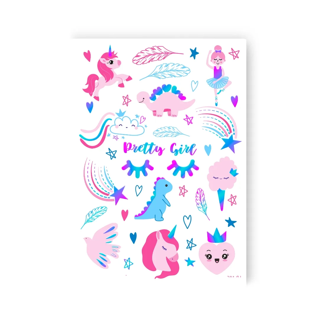 Тимчасове тату Tattooshka набір Unicorn mood голограма LB-185 Тимчасове тату Tattooshka набір Unicorn mood голограма LB-185