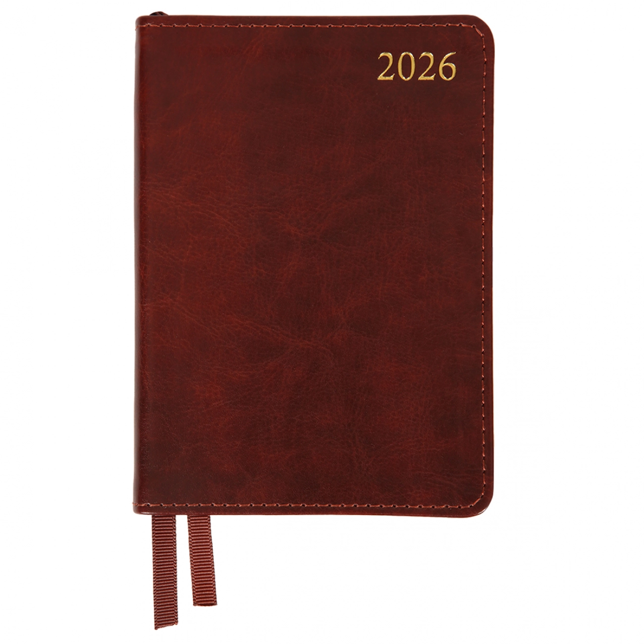 Щоденник датований А6 2026 Leo Planner Aldento інтегральний коричневий 252674
