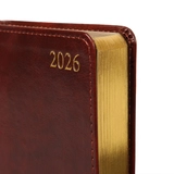 Щоденник датований А6 2026 Leo Planner Aldento інтегральний коричневий 252674