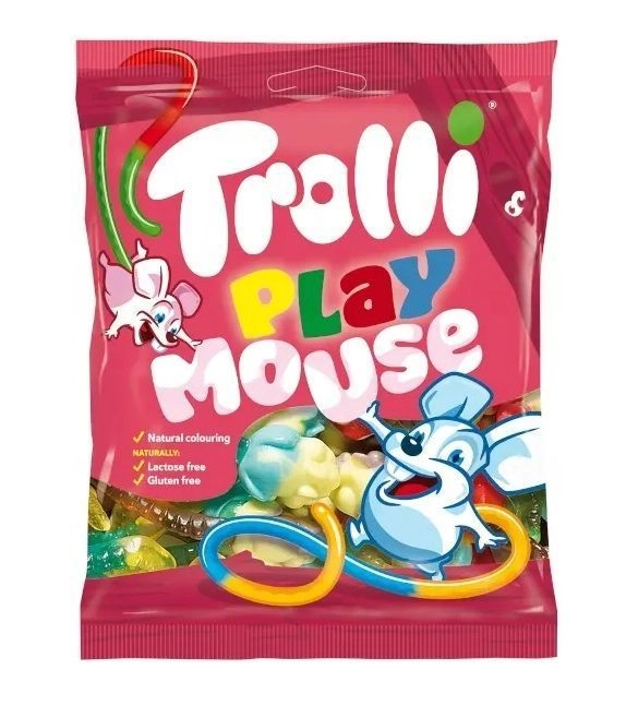 Цукерки жувальні Trolli Playmouse 100 г