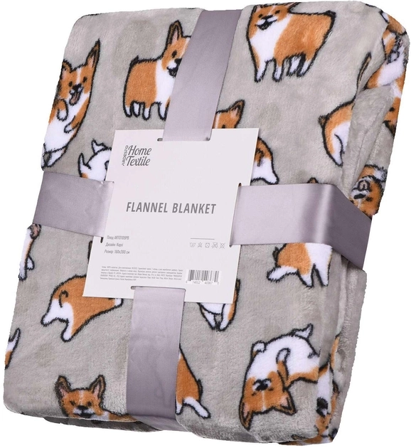 Плед Ardesto Flannel 160х200см коргі ART0109PB Плед Ardesto Flannel 160х200см коргі ART0109PB