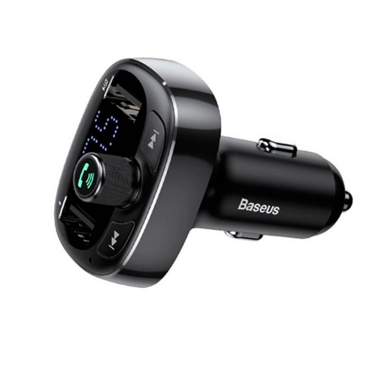 АЗП з FM-модулятором Baseus T typed Wireless MP3 Сharger  Black
