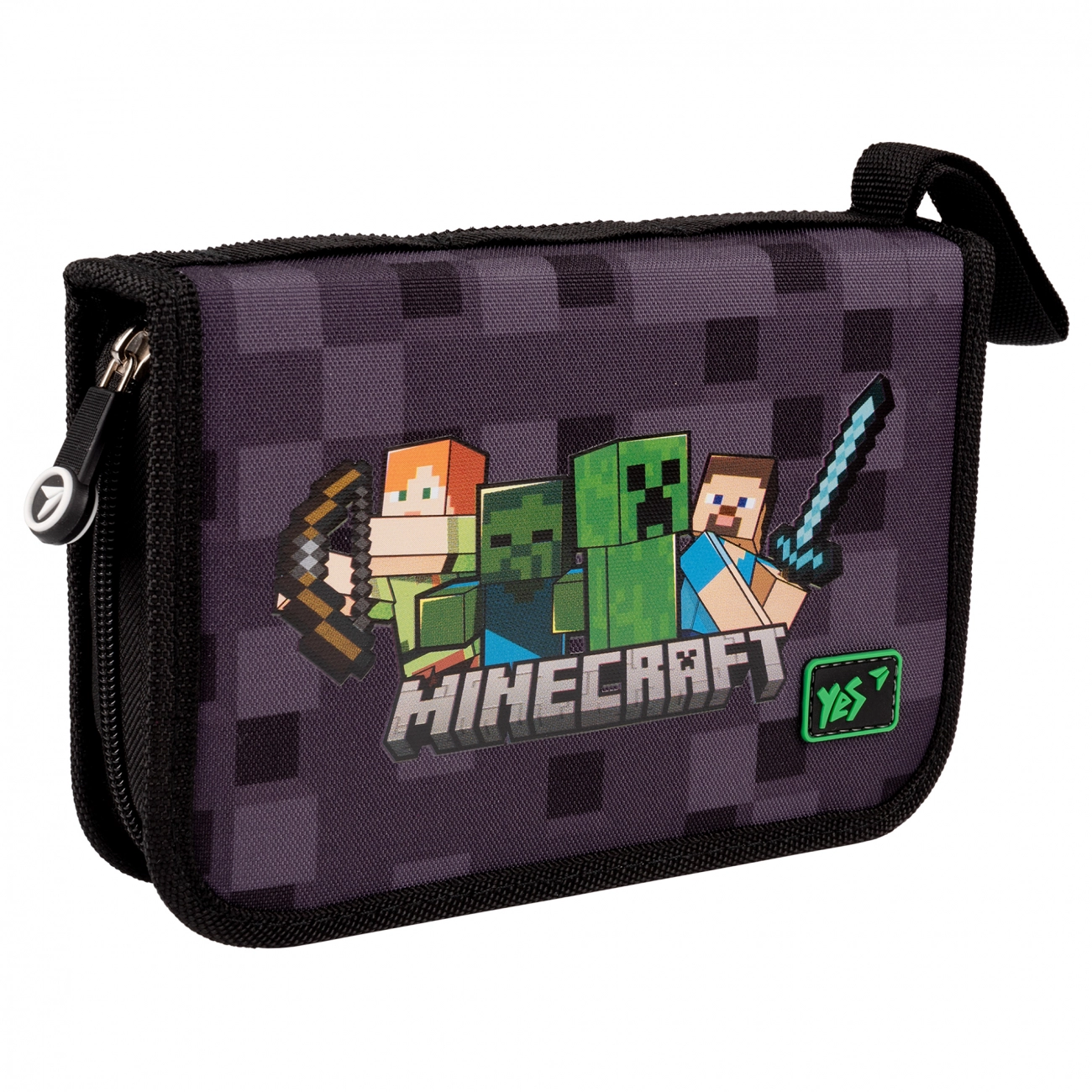 Пенал твердий YES одинарний з двома клапанами HP-04 Minecraft 533593