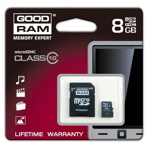 Флеш карта 32GB microSDHC GoodRam Class 10+SD adapter