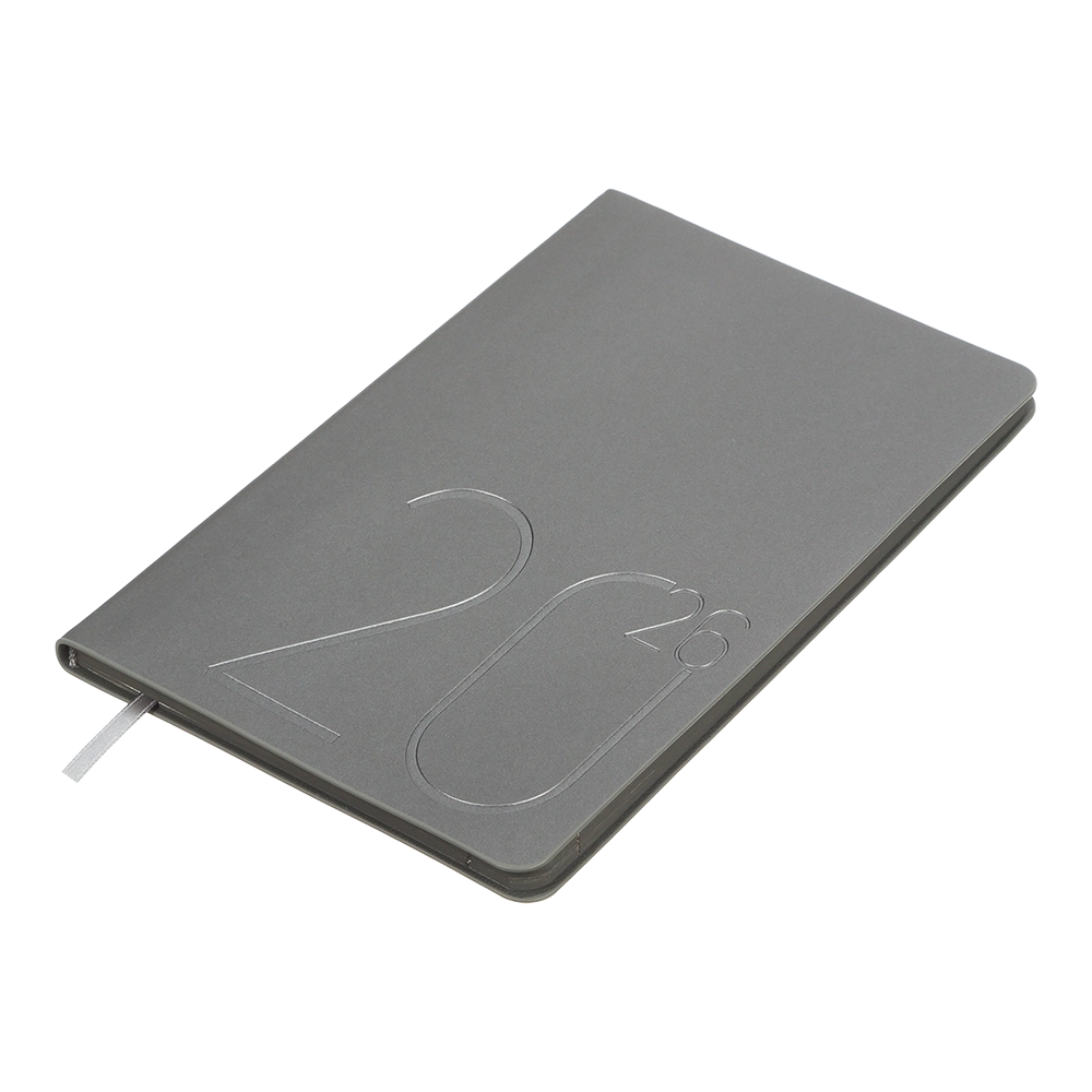 Щотижневик датований A5 2026 Buromax Steet срібло BM.2709-24