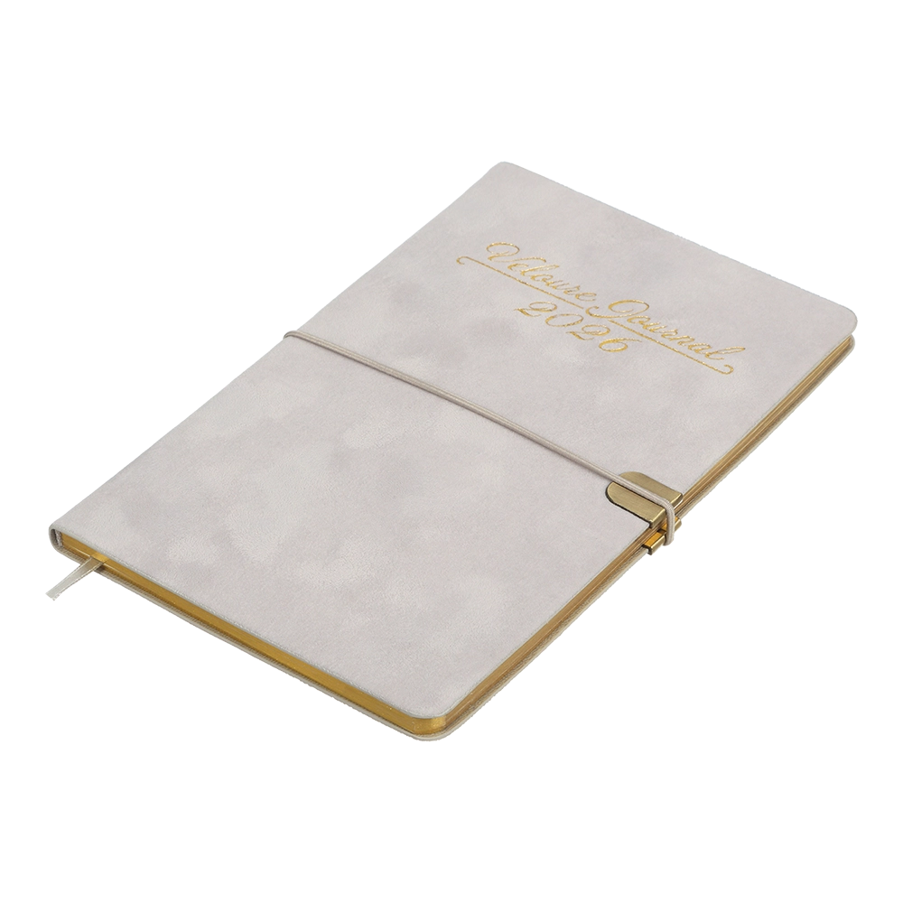 Щотижневик датований A5 2026 Buromax Velour світло-сірий BM.2710-20