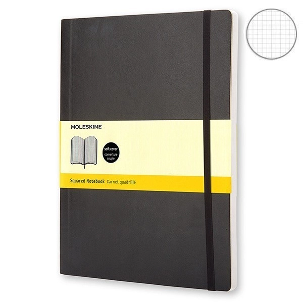 Блокнот Moleskine Classic великий клітинка чорний м`який QP622 Блокнот Moleskine Classic великий клітинка чорний м`який QP622
