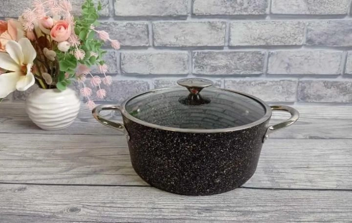 Кастрюля OMS D26 4,9л з кришкою скло OMS 3116-26-4,9л-Black