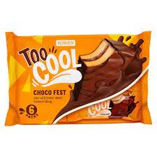 Бісквітні тістечка глазуровані TOO COOL CHOCO FEST зі смакоим шоколаду