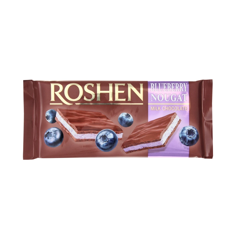 ШОКОЛАД Roshen молочний з чорничною нугою 90г