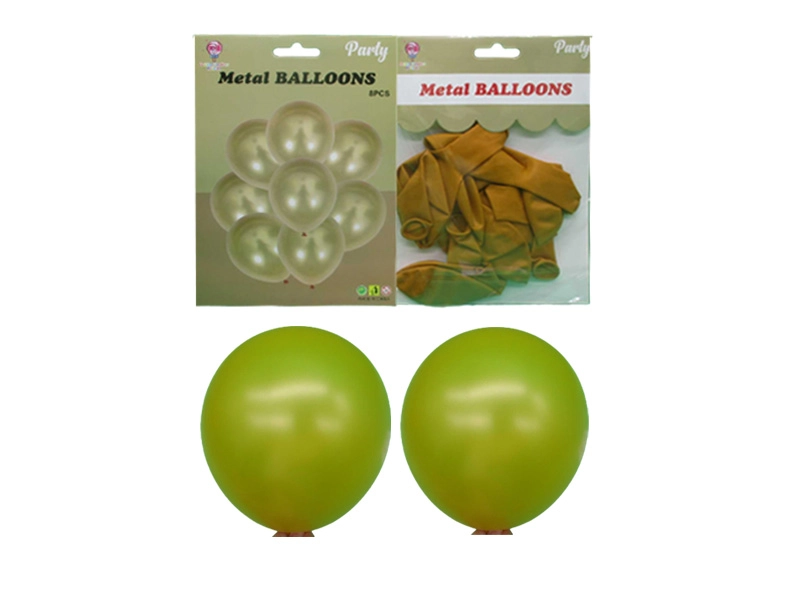 Набір латексних повітряних кульок 8шт 30см металік золото 1213-3 — Свята та аксесуари