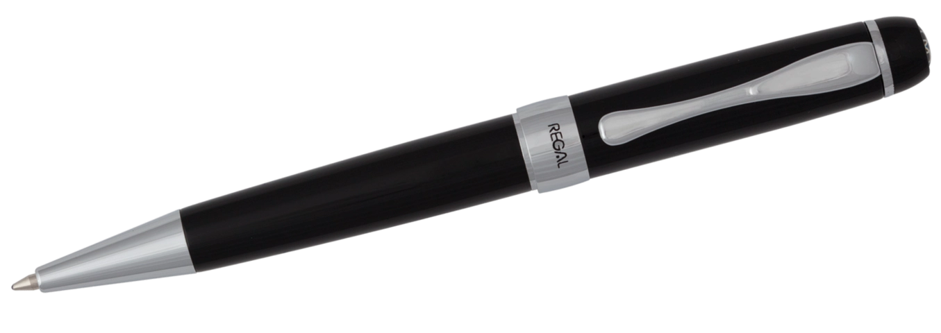 Ручка кулькова Regal в подарунковому футлярі чорна R69200.L.B
