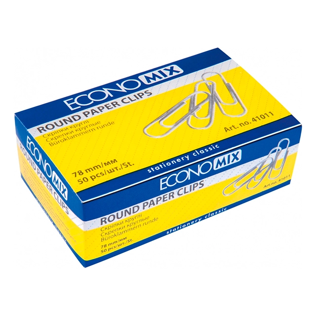 Скріпки 78мм Economix E41011 нікель