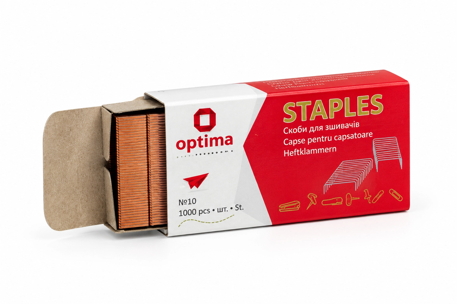 Скоби №10 мідь O40353 Optima