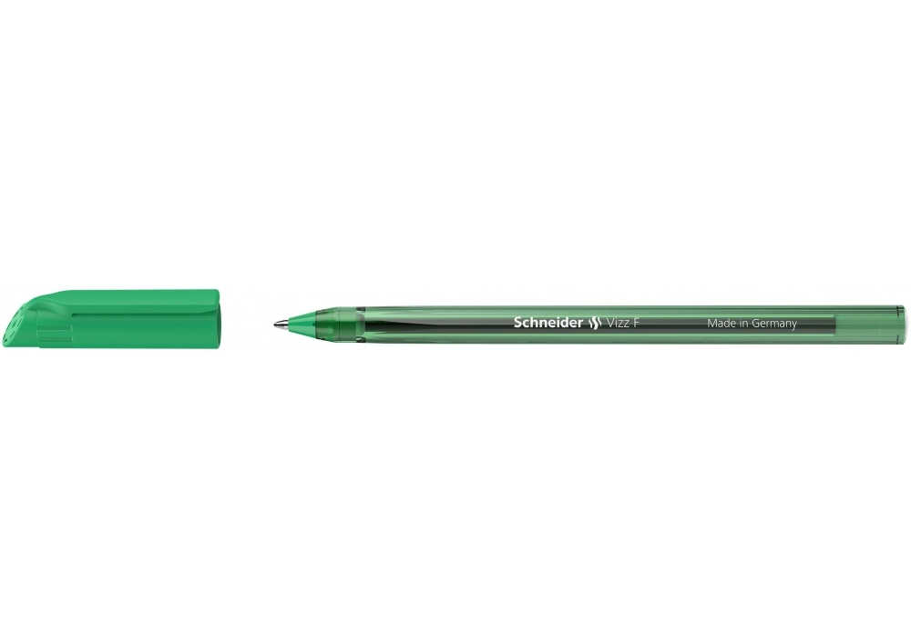 Ручка масляна Schneider Vizz F 05 мм пише зеленим S102104
