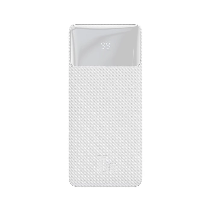 Батарея універсальна Baseus Bipow 30000mAh, PD/15W, USB-C/3A, 2*USB-A/3A(max.), white (PPDML-K02)