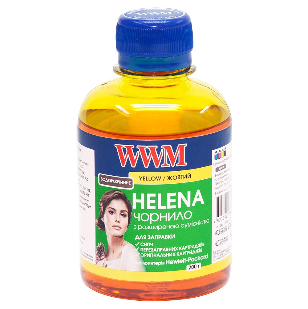 Чорнило WWM HP UNIVERSAL HELENA  200мл. WWM,HU/Y,жовт.