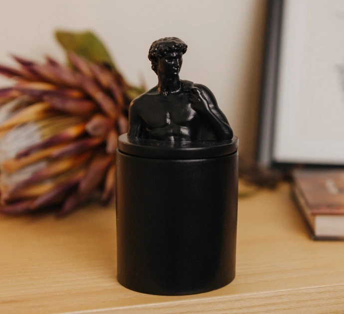 Свічка парфумована DAVID AGARWOOD BLACK 100% WOOD WAX 165g 35h NAC 1006BL