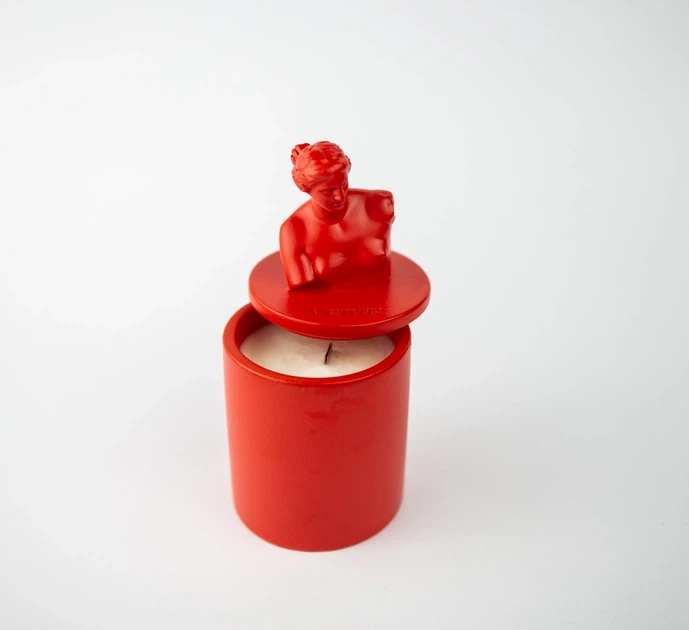 Свічка парфумована VENUS CHERRY BLOSSOM RED 100% WOOD WAX 165g 35h NAC 1011R