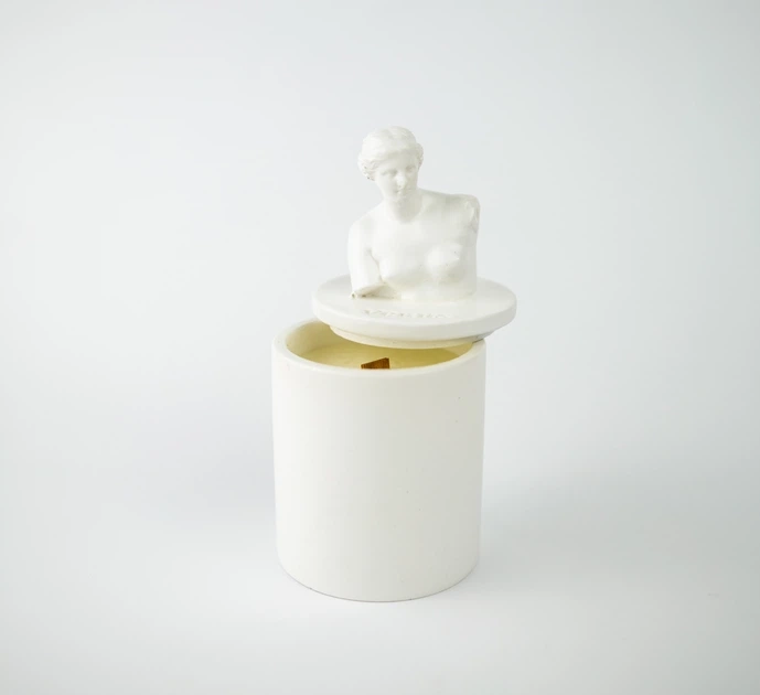 Свічка парфумована VENUS CHERRY BLOSSOM WHITE 100% WOOD WAX 165g 35h NAC 1015W — фото 2