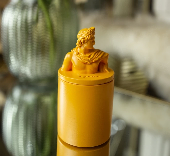 Свічка парфумована APOLLO BURLEY VANILLA YELLOW 100% WOOD WAX 165g 35h NAC 1022Y