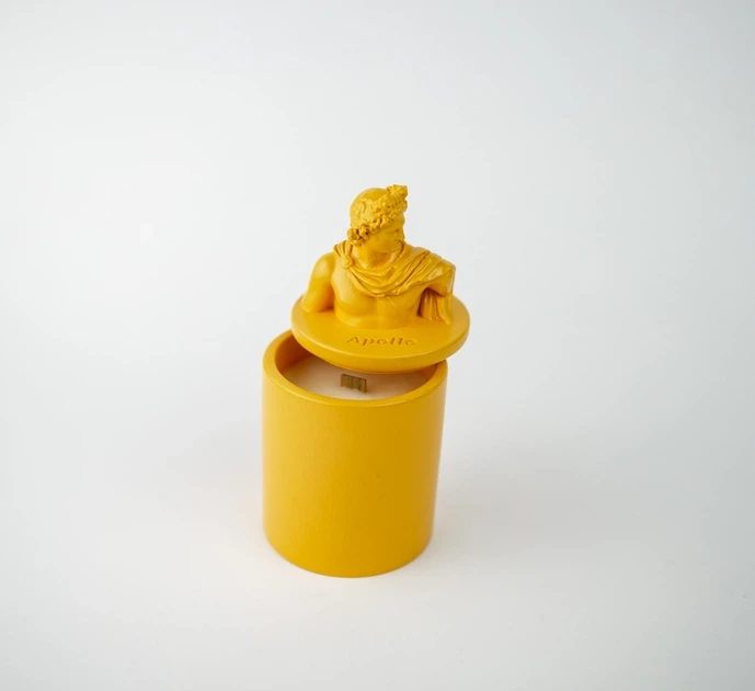 Свічка парфумована APOLLO BURLEY VANILLA YELLOW 100% WOOD WAX 165g 35h NAC 1022Y — фото 3