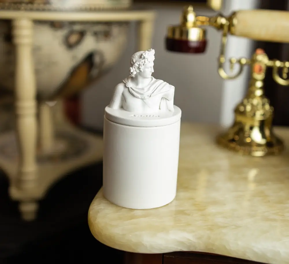 Свічка парфумована APOLLO BURLEY VANILLA WHITE 100% WOOD WAX 165g 35h NAC 1025W