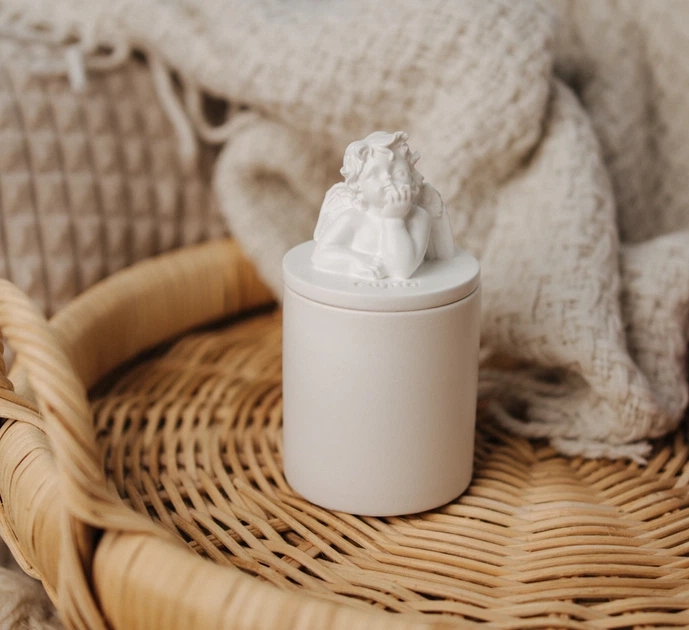 Свічка парфумована CUPID SANTAL WHITE 100% WOOD WAX 165g 35h NAC 1035W — фото 2